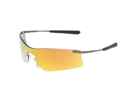 MCR Rubicon® T4 Series Safety Glasses - Fire Mirror Lens - Duramass Hard Coating - Box of 12 - Part# T411R