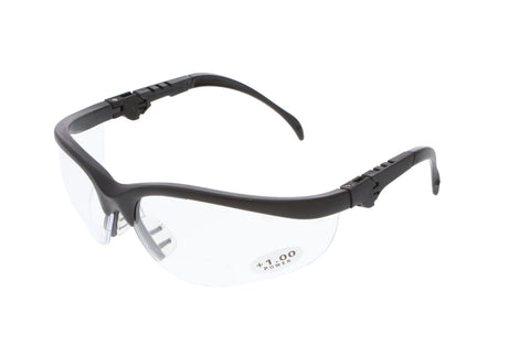 MCR Klondike® KD3 Safety Glasses - 1.0 Magnifier - Clear Lens - Duramass Hard Coating - Box of 12 - Part# K3H10
