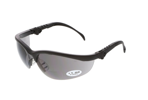 MCR Klondike® KD3 Safety Glasses - 1.0 Magnifier - Gray Lens - Duramass Hard Coating - Box of 12 - Part# K3H10G