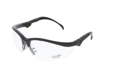MCR Klondike® KD3 Safety Glasses - 1.5 Magnifier - Clear Lens - Duramass Hard Coating - Box of 12 - Part# K3H15