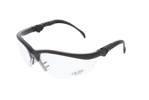 MCR Klondike® KD3 Safety Glasses - 2.0 Magnifier - Clear Lens - Duramass Hard Coating - Box of 12 - Part# K3H20