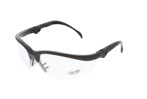 MCR Klondike® KD3 Safety Glasses - 2.5 Magnifier - Clear Lens - Duramass Hard Coating - Box of 12 - Part# K3H25