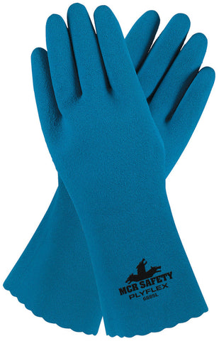 MCR Safety PlyFlex™ - Textured Rubber Coated Work Gloves - 12 Inch Length - Box of 12
