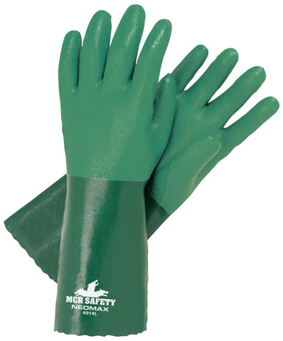 MCR NeoMax™ Series - Neoprene Coated Work Gloves - Double Dipped Sandy Texture - 14 Inch Length - Box of 12