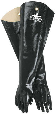 MCR Black Jack® Series - Black Neoprene Coated Work Gloves - Multi-Dipped Smooth Neoprene - 31-Inch Shoulder Length - Box of 12