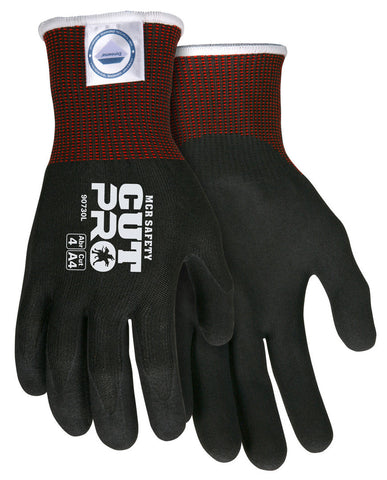 MCR Safety CutPro® - 13 Gauge Dyneema® Diamond Technology - Cut Resistant Work Gloves - Sandy Nitrile Foam Coated Palm and Fingertips