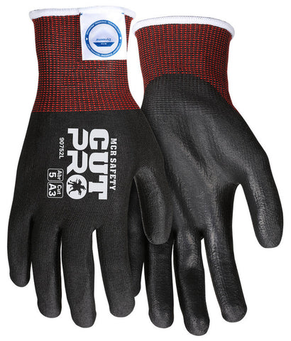 MCR Safety CutPro® - 15 Gauge Dyneema® Diamond Technology - Cut Resistant Work Gloves - Polyurethane (PU) Coated Palm and Fingertips
