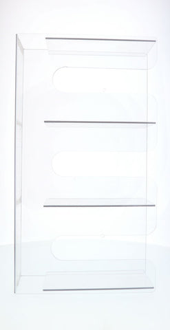 MCR Acrylic Disposable Glove Dispenser - Clear with Three Slots for Different Color or Sizes - Easy to Mount - Three Slot Dispenser Allows Gloves to be Easily Mounted in High Use Areas - Part# 300
