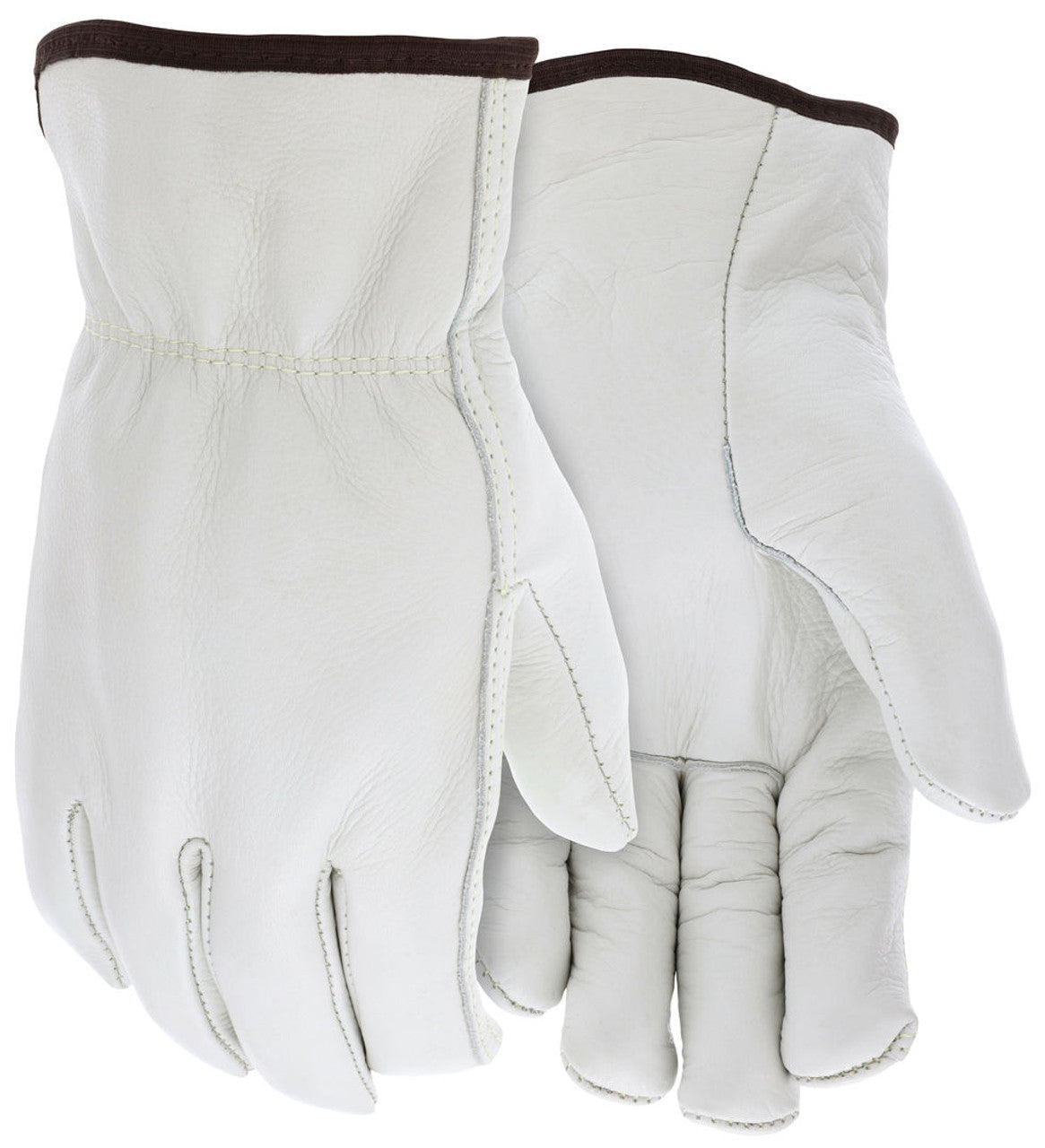 MCR Leather Drivers Insulated Work Gloves - Competitive Value (CV) C+ Grade Grain Cow - Lined with Thinsulate® - Shirred Elastic Back - Straight Thumb - Box of 12