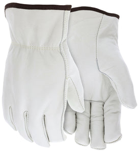 MCR Leather Drivers Insulated Work Gloves - Competitive Value (CV) C+ Grade Grain Cow - Lined with Thinsulate® - Shirred Elastic Back - Straight Thumb - Box of 12