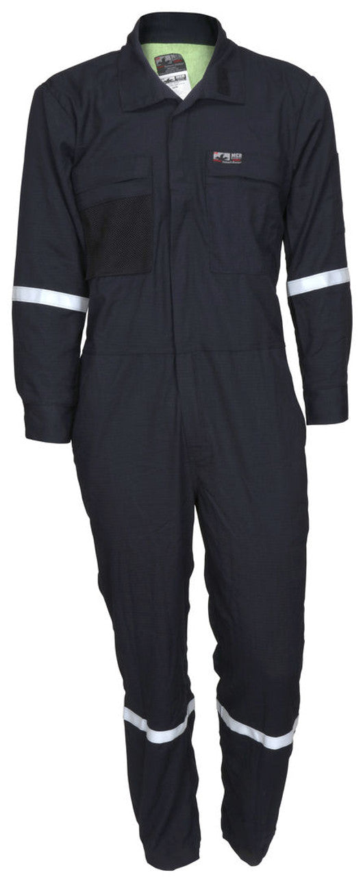 MCR Summit Breeze® Flame Resistant (FR) Coverall Navy 5.5-ounce Inherent Blend Material
