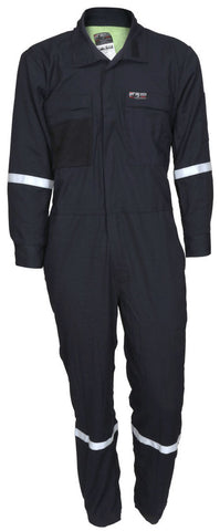 MCR Summit Breeze® Flame Resistant (FR) Coverall Navy 5.5-ounce Inherent Blend Material