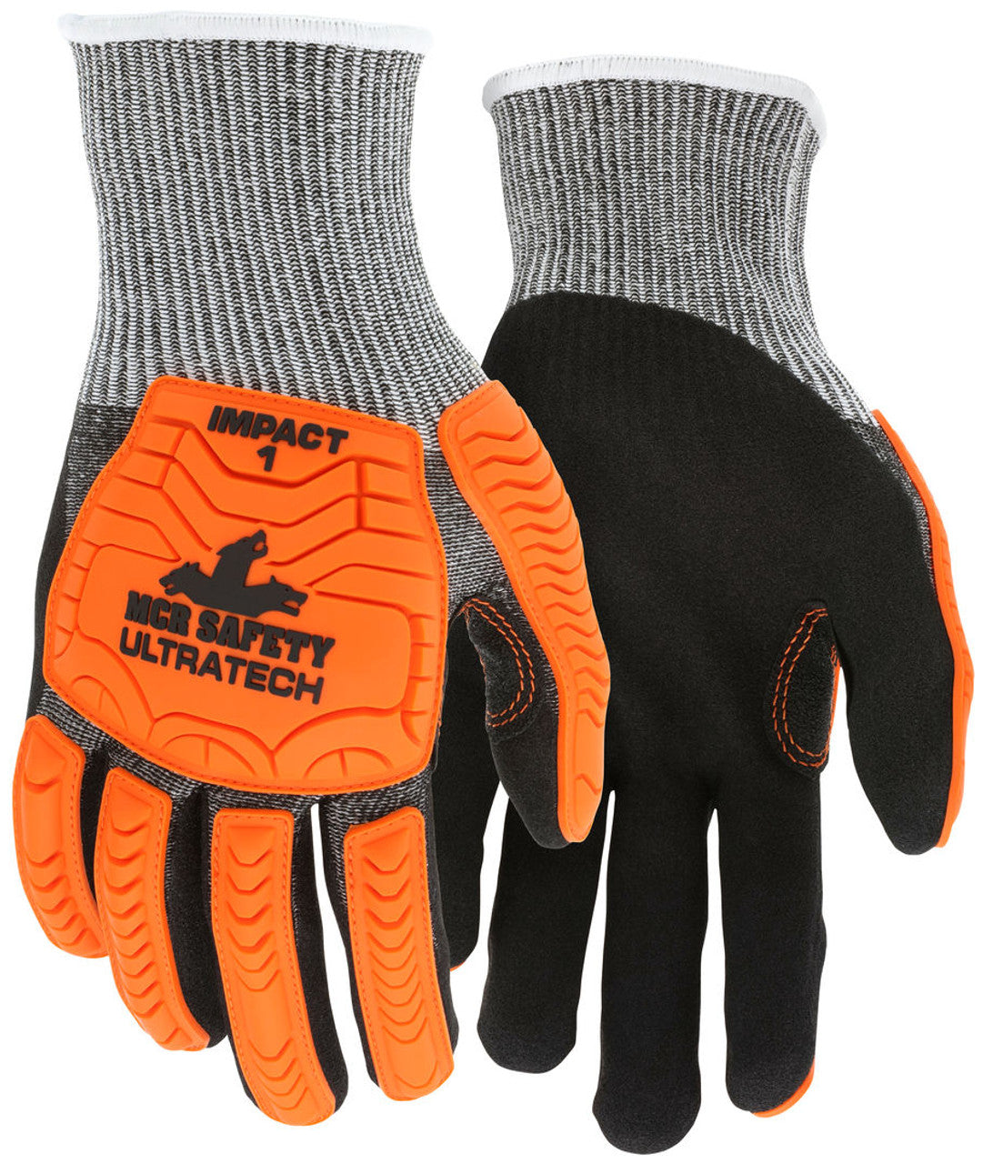 MCR Safety UltraTech® Mechanics Gloves - CutPro® UltraTech® - 13 Gauge HyperMax® HPPE Shell - Black Sandy Nitrile Foam Coated Palm - Box of 12