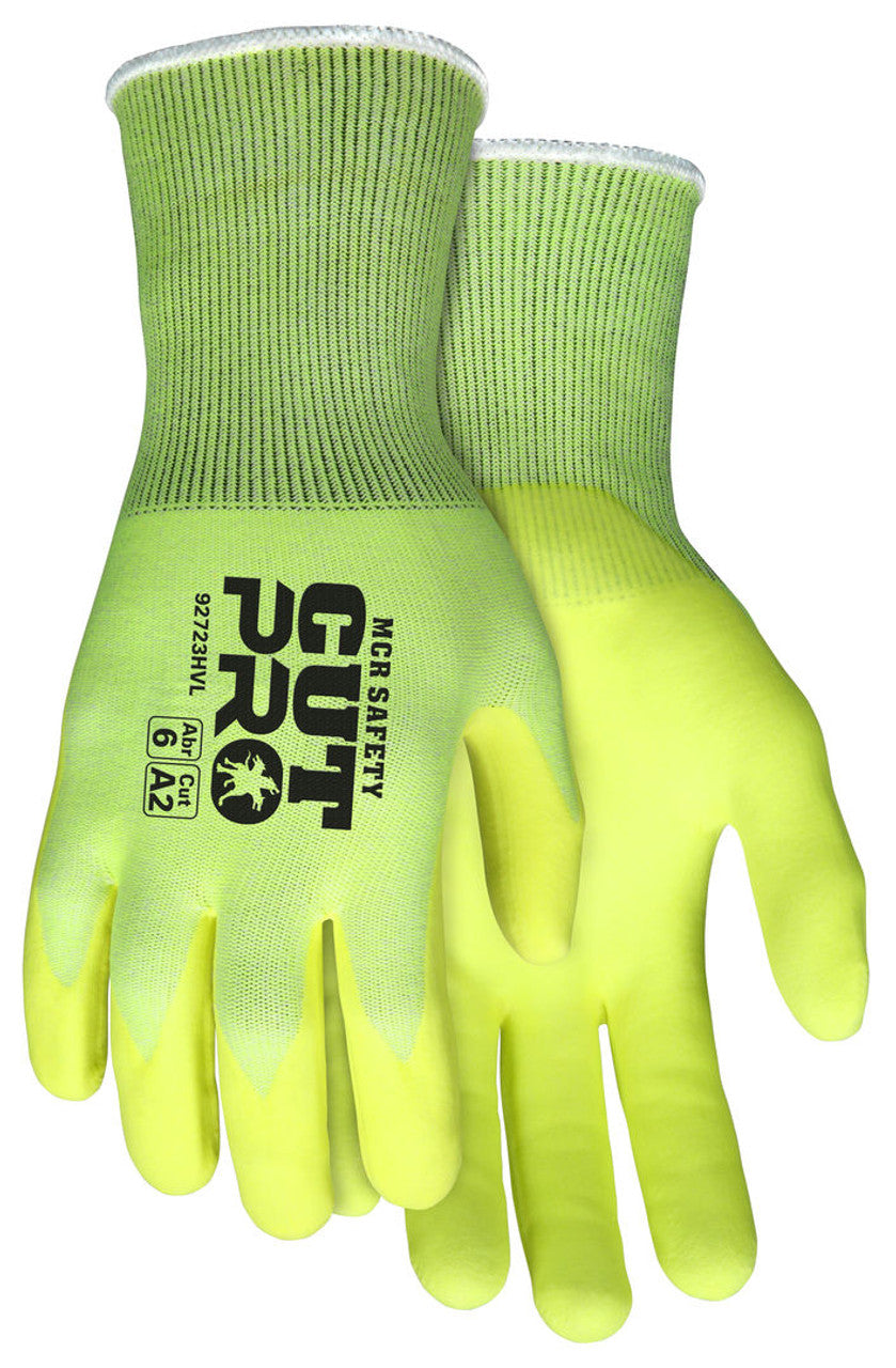 MCR Safety CutPro® - 13 Gauge HyperMax® HPPE Shell - Cut, Abrasion and Puncture Resistant Work Gloves - Nitrile Foam Coated Palm and Fingertips Provide Abrasion Resistance and Gripping Power - Box of 12