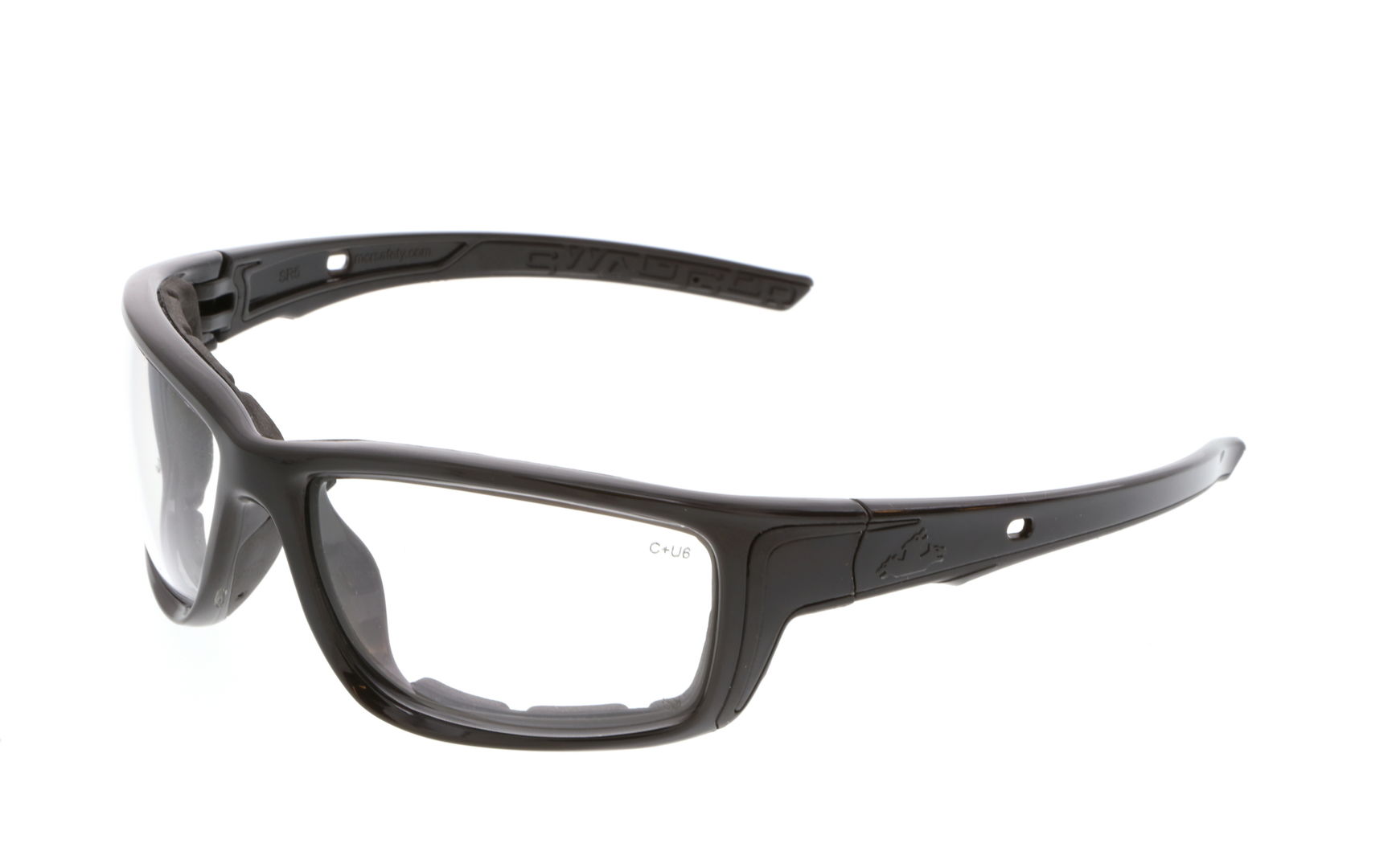 MCR Swagger® SR5 Series Safety Glasses - Clear Lens - Charcoal Frame - MAX6 Anti-Fog Coating - Box of 12 - Part# SR510PF