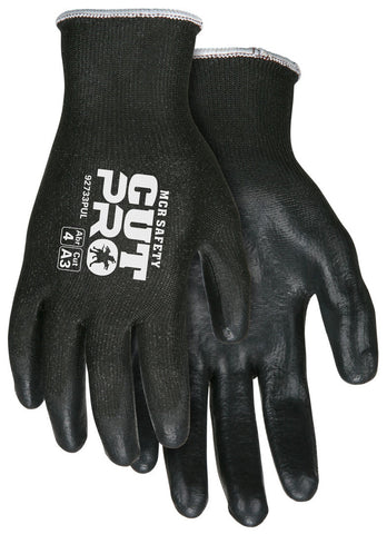 MCR Safety CutPro® - 13 Gauge HyperMax® HPPE Shell - Cut, Abrasion, and Puncture Resistant Work Gloves - PU Coated Palm and Fingertips - Box of 12