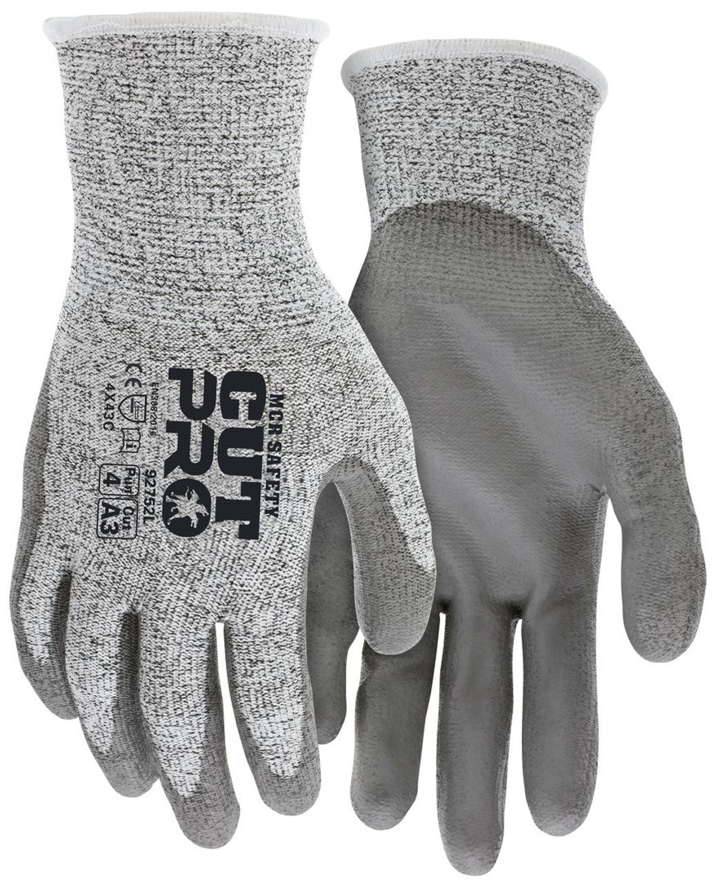 MCR Safety CutPro® - 13 Gauge HyperMax® HPPE Shell - Cut, Abrasion, and Puncture Resistant - Polyurethane (PU) Coated Palm and Fingertips - Box of 12