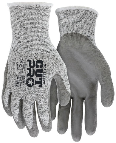 MCR Safety CutPro® - 13 Gauge HyperMax® HPPE Shell - Cut, Abrasion, and Puncture Resistant - Polyurethane (PU) Coated Palm and Fingertips - Box of 12