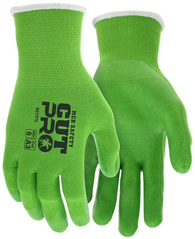 MCR Safety CutPro® - 13 Gauge HyperMax® HPPE Shell - Cut, Puncture, and Abrasion Resistant - Clear Silicone Coated Palm and Fingertips - Silicone Provides Excellent Gripping Power - Box of 12