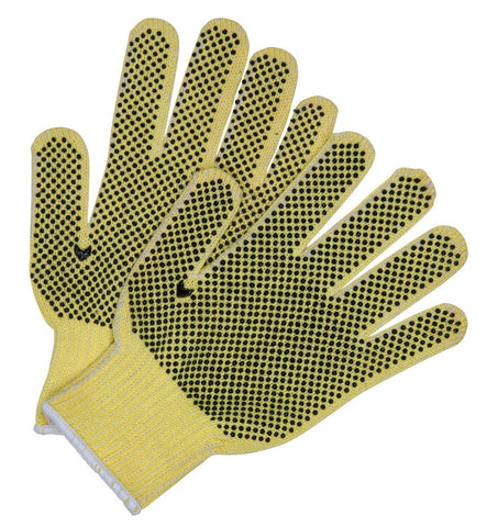 MCR Safety CutPro® - 7 Gauge Kevlar® Aramid Shell with Cotton Interior - Cut Resistant Work Gloves - PVC Dots on 2 Sides - Competitive Value (CV) Grade - Made with DuPont™ Kevlar® - Box of 12