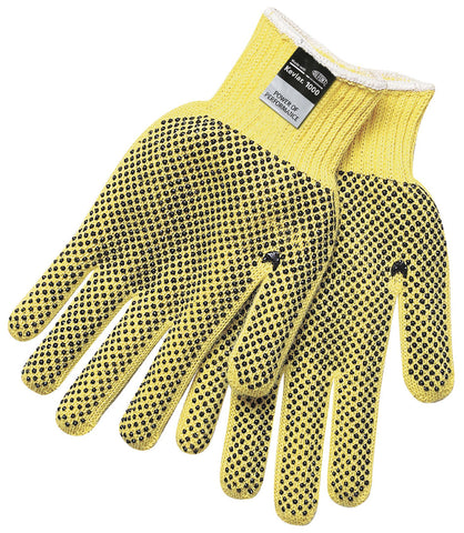 MCR Safety CutPro® - 7-Gauge DuPont™ Kevlar® Shell - Cut-Resistant Work Gloves - PVC Dots on 2 Sides - Regular Weight - Vending Packaged - Case of 96