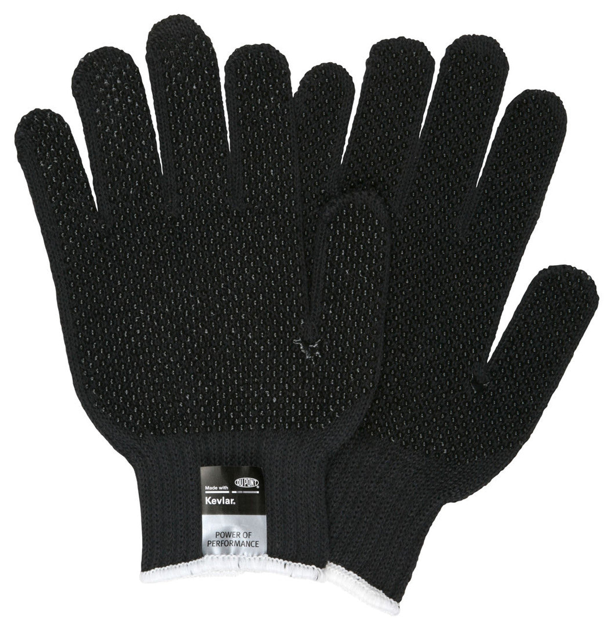 MCR Safety CutPro® - 7 Gauge Black DuPont™ Kevlar® Aramid Shell - Cut Resistant Work Gloves - PVC Dots on 2 Sides - Regular Weight - PVC Dots Aid with Grip and Abrasion - Box of 12