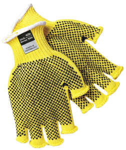 MCR Safety CutPro® - 7 Gauge DuPont™ Kevlar® Aramid Shell - Fingerless Cut Resistant Work Gloves - PVC Dots on Both Sides - Regular Weight - PVC Dots Provide Additional Grip and Abrasion Resistance - Box of 12