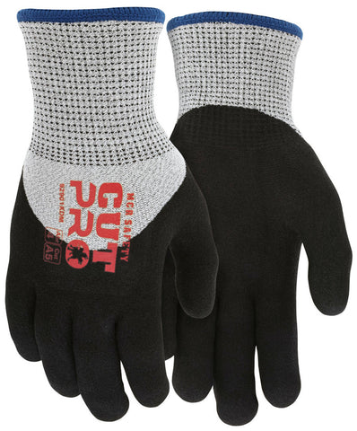 MCR Safety CutPro® - 13 Gauge HyperMax® HPPE Shell - Cut, Abrasion, and Puncture Resistant - Insulated Glove with Full Acrylic Lining - Sandy Foam Nitrile Palm and Over the Knuckle - Box of 12