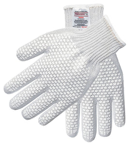 MCR Safety Steelcore® ll 7-Gauge Cut Resistant Work Gloves - Polyester Wrapped Stainless Steel - PVC Blocks on Two Sides - Box of 12