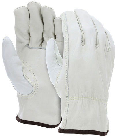 MCR Leather Drivers Work Gloves - Competitive Value (CV) C+ Grade - Grain cow Leather - Keystone Thumb - Box of 12