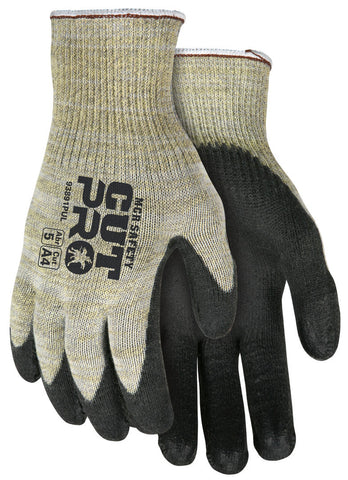 MCR Safety CutPro® - 10 Gauge Kevlar® aramid and Synthetic Shell Stainless Steel Strands - Cut Resistant Work Gloves - Polyurethane (PU) Coated Palm and Fingertips - Polyurethane (PU) Palm provides excellent abrasion resistance - Box of 12