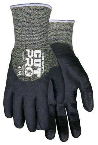 MCR Safety CutPro® - 13 Gauge DuPont™ Kevlar® Aramid / Steel Shell - Cut Resistant Work Gloves - HPT Coated Palm and Fingertips - Over-the-Knuckle HPT Coating - Box of 12