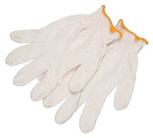 MCR String Knit Work Gloves - 10 Gauge Regular Weight - Natural 100% Cotton - Multi-purpose Gloves - Box of 12