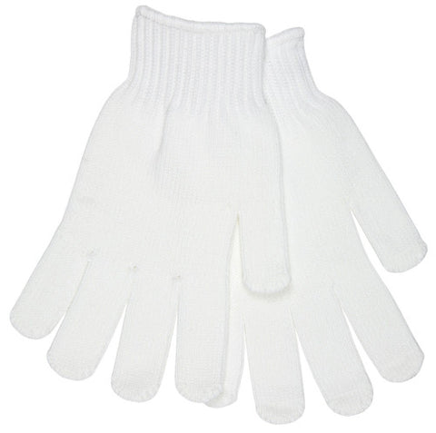 MCR String Knit Work Gloves - 7 Gauge Heavy Weight - 100% White Textured Polyester - Hemmed Cuff - Multipurpose Polyester String Knit Work Gloves - Box of 12