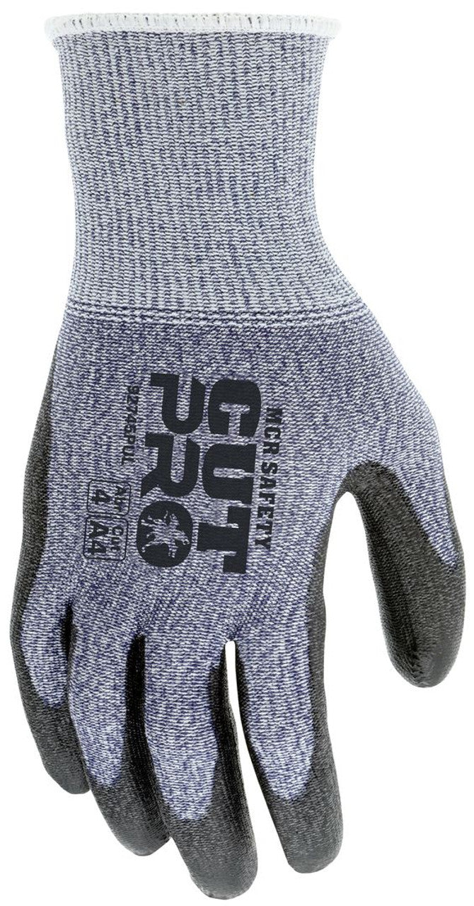 MCR Safety CutPro® - 15 Gauge HyperMax® HPPE Shell - Cut, Abrasion and Puncture Resistant - Polyurethane (PU) Coated Palm and Fingertips - Box of 12