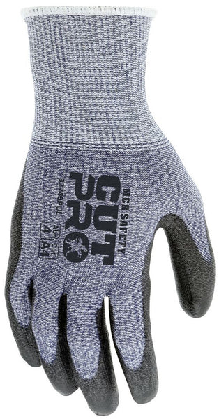 MCR Safety CutPro® - 15 Gauge HyperMax® HPPE Shell - Cut, Abrasion and Puncture Resistant - Polyurethane (PU) Coated Palm and Fingertips - Box of 12
