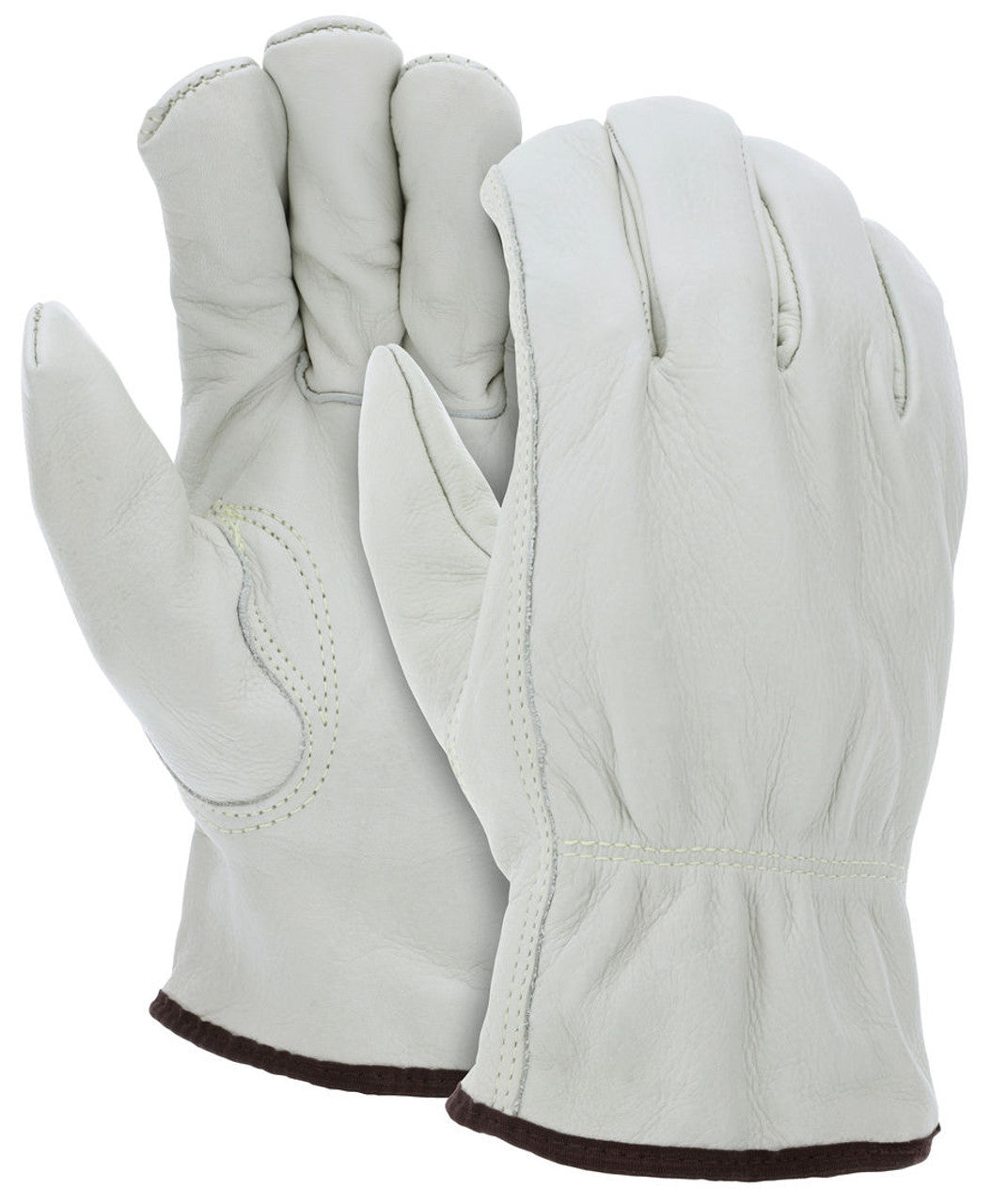 MCR Leather Drivers Insulated Work Gloves - Competitive Value (CV) C Grade Grain Cowskin Leather - Insulated Gloves with Thermal Lining - Keystone Thumb - Box of 12