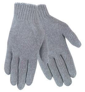 MCR String Knit Work Gloves - 7 Gauge Economy Weight - Gray Cotton Polyester - Multipurpose - Box of 12