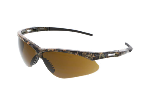 MCR Memphis MP1 Series Safety Glasses - Brown Lens - Mossy Oak Frame - Duramass hard coating - Box of 12 - Part# MOMP11B