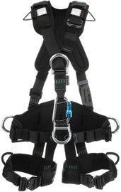 MSA Gravity® Suspension Harness, Aluminum Back, Front, Ventral & HIP D-rings, Lumbar, Shoulder & Leg Padding, Black
