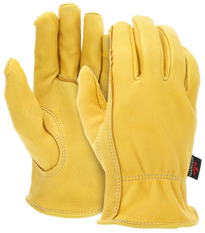 MCR Big Buck Leather Drivers Work Gloves - Premium A Grade Grain Deerskin - Keystone Thumb - Box of 12