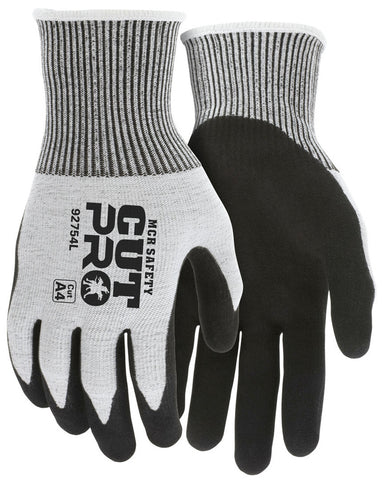 MCR Safety CutPro® - 13 Gauge HyperMax® HPPE Shell - Cut Resistant Work Gloves - Double Coated Black Nitrile Outer Coating Absorbs Oils and Aids Grip - Inner Coating Repels Oils and Liquids - Box of 12