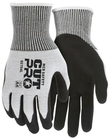 MCR Safety CutPro® - 13 Gauge HyperMax® HPPE Shell - Cut Resistant Work Gloves - Double Coated Black Nitrile Outer Coating - Vending Packaged - Case of 96