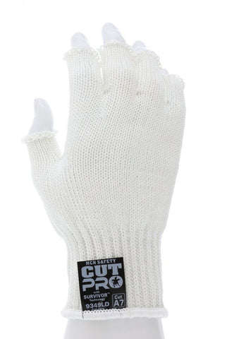 MCR Safety Survivor™ - 7 Gauge Cut Resistant Work Gloves - Light Weight, Cool and Ambidextrous - Fingerless Gloves