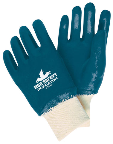 MCR Predator® Fully Nitrile Coated Work Gloves - Jersey Lining - Knit Wrist - Box of 12