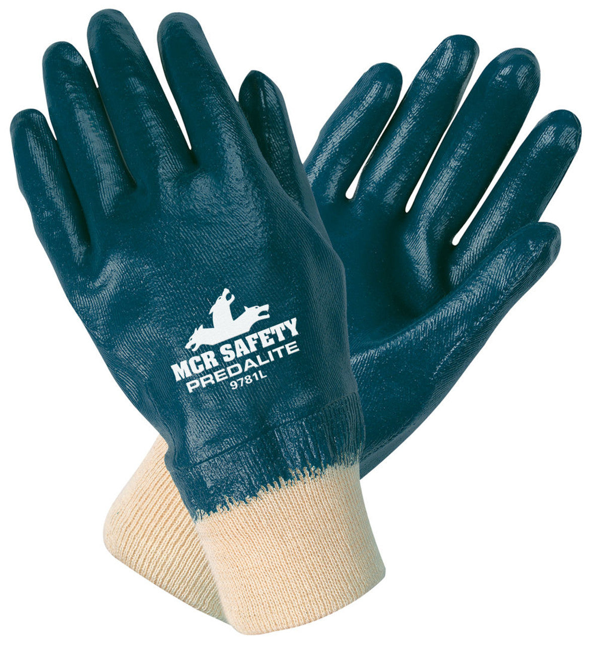 MCR Predalite® Nitrile Coated Work Gloves - Fully Coated Front and Back - Knit Wrist and Soft Interlock Lining - Box of 12