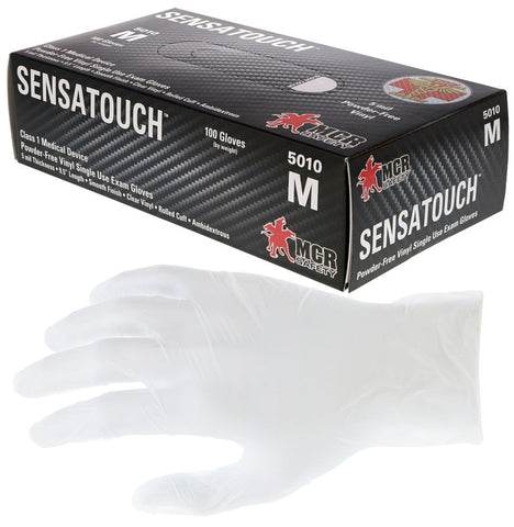 MCR SensaTouch™ Gloves - 5 mil (4.1 g) Powder Free Disposable Vinyl - Box of 100