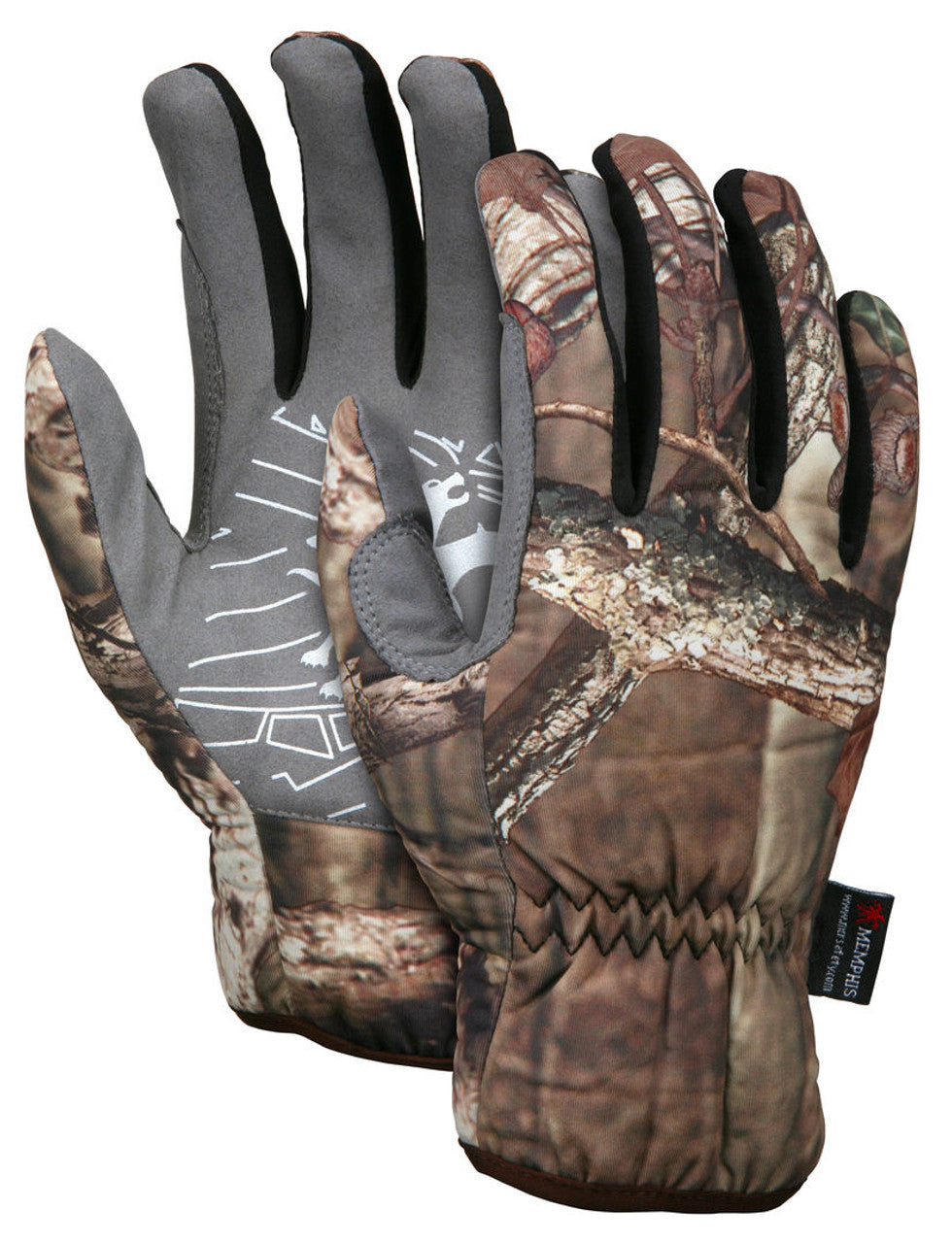 MCR Safety Mechanics Gloves - Mossy Oak Break Up Infinity® Camouflage - Synthetic Leather Palm - Reinforced Thumb Crotch