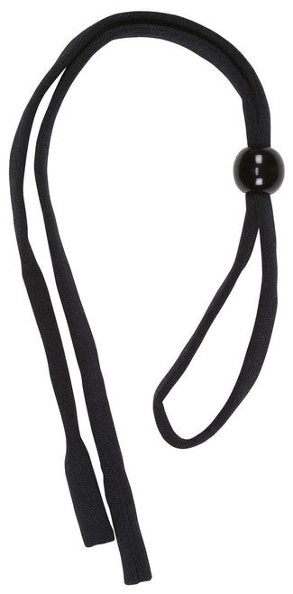 MCR Black Eyeglass Cord / Lanyard - Foam Insert Tips Slip Over Eyewear Temples - Slide Bead for Adjustability - 28 Inch Relaxed Length Part# 220