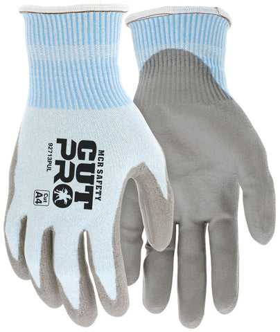 MCR Safety CutPro® - 13 Gauge HyperMax® HPPE Shell - Cut, Abrasion and Puncture Resistant Work Gloves - Polyurethane (PU) Coated Palm and Fingertips - Free of Fiberglass and Steel - Box of 12